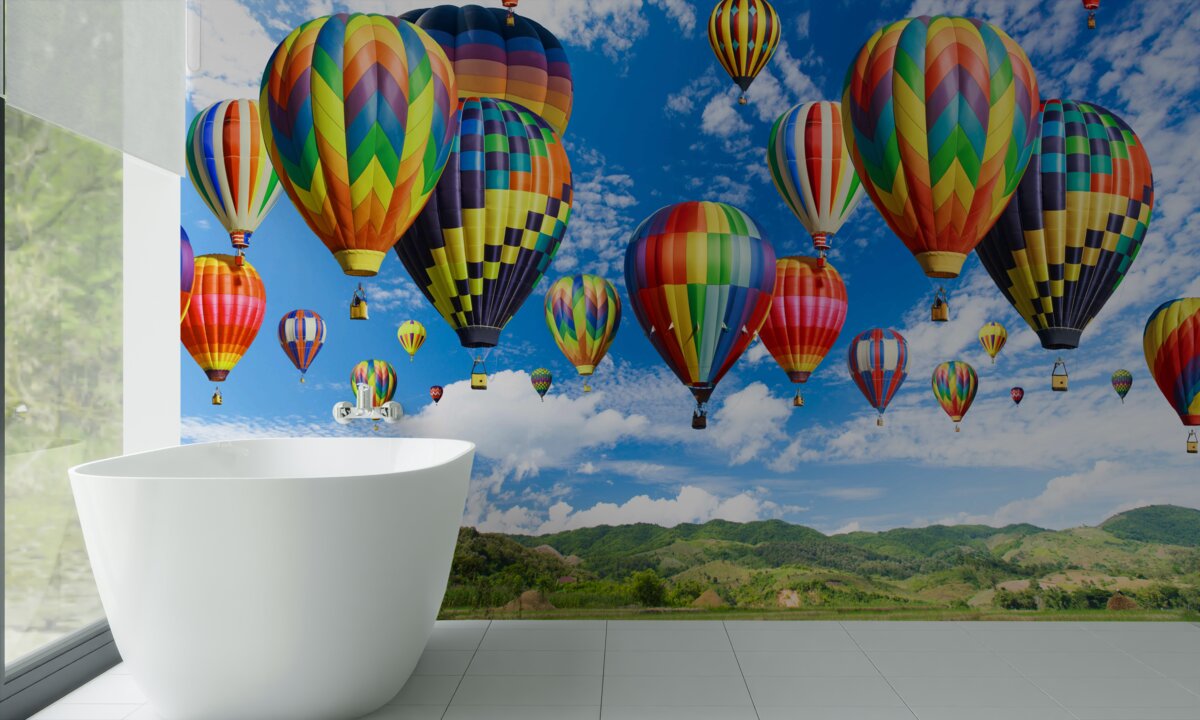 Фотошпалери хода повітряних кульок усіх кольорів