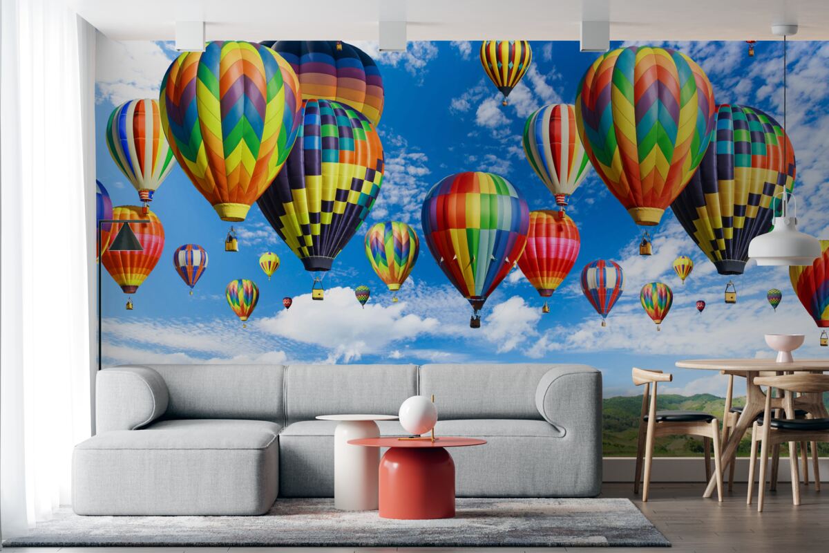 Фотошпалери хода повітряних кульок усіх кольорів