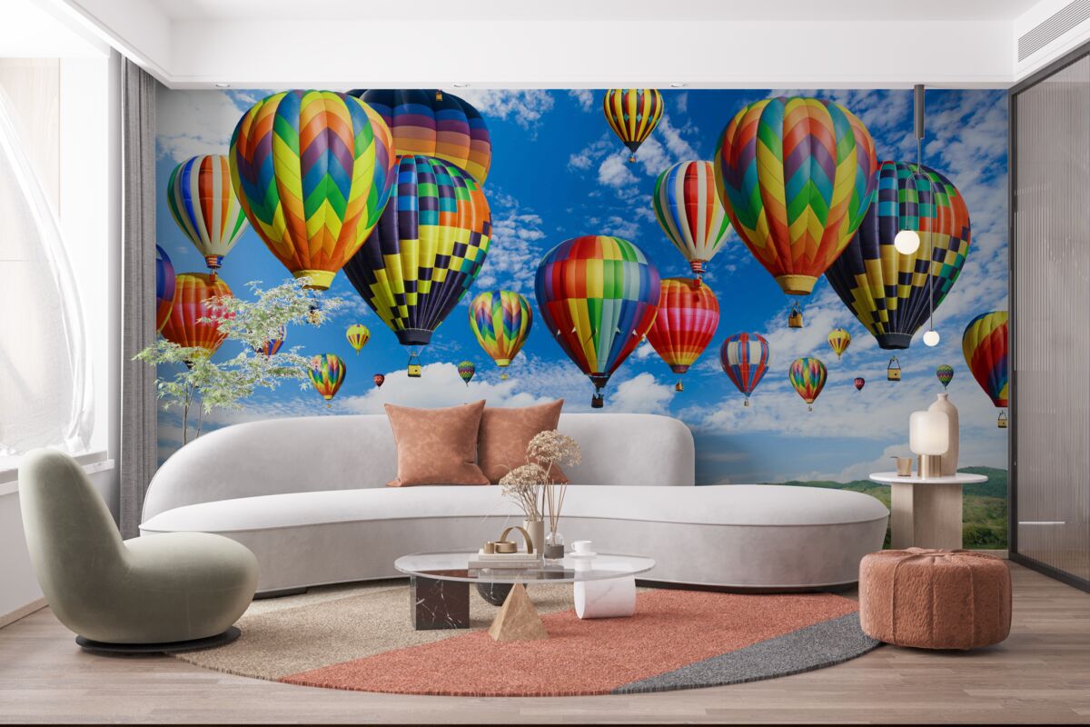 Фотошпалери хода повітряних кульок усіх кольорів