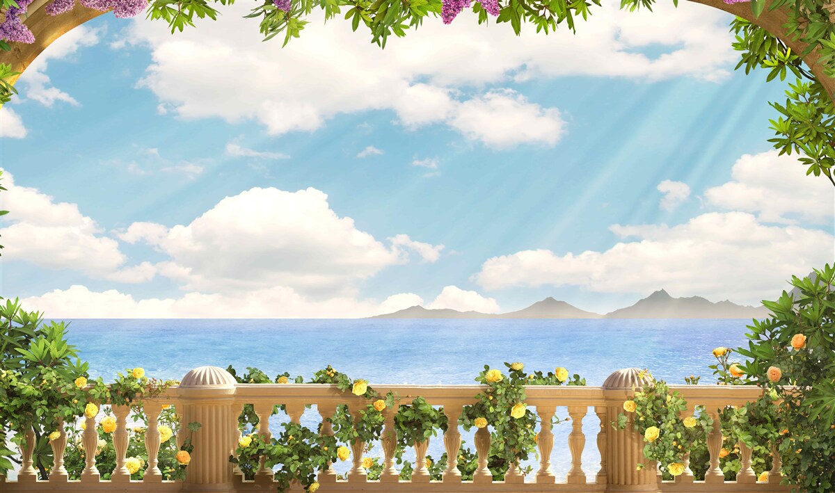 Фотошпалери панорама моря і хмарного неба