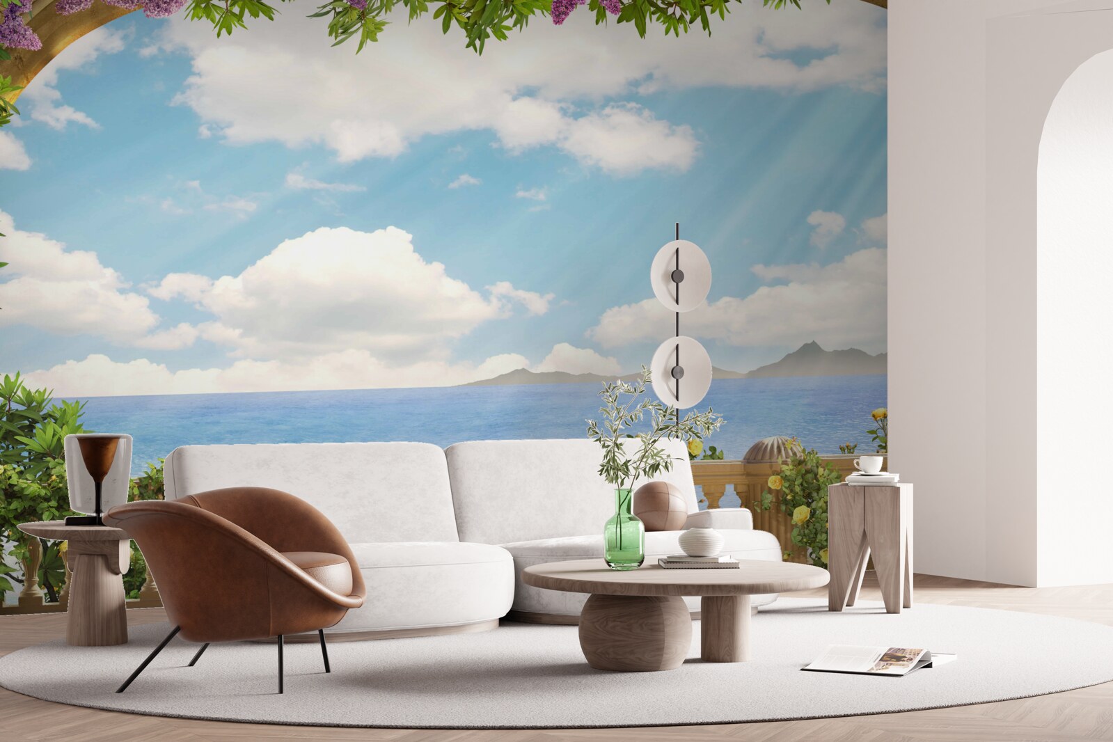 Фотошпалери панорама моря і хмарного неба