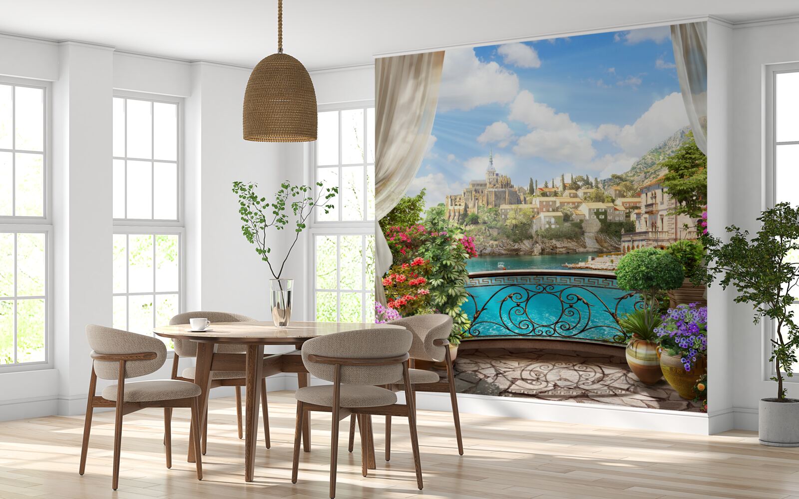 Фотошпалери панорамний вид на місто з балкона