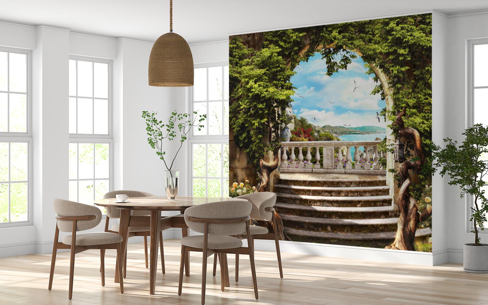 Фотошпалери сходи, що ведуть на балкон