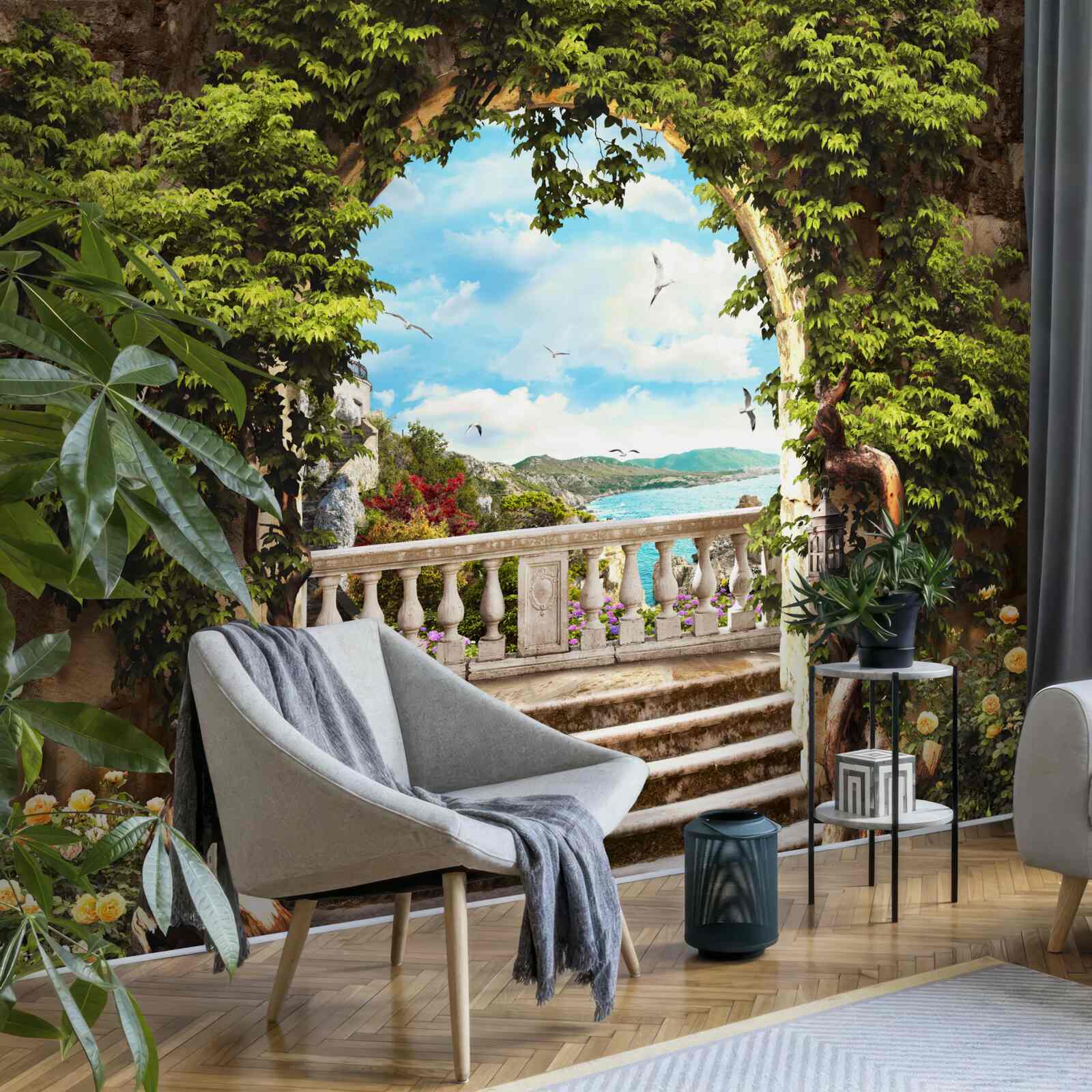 Фотошпалери сходи, що ведуть на балкон