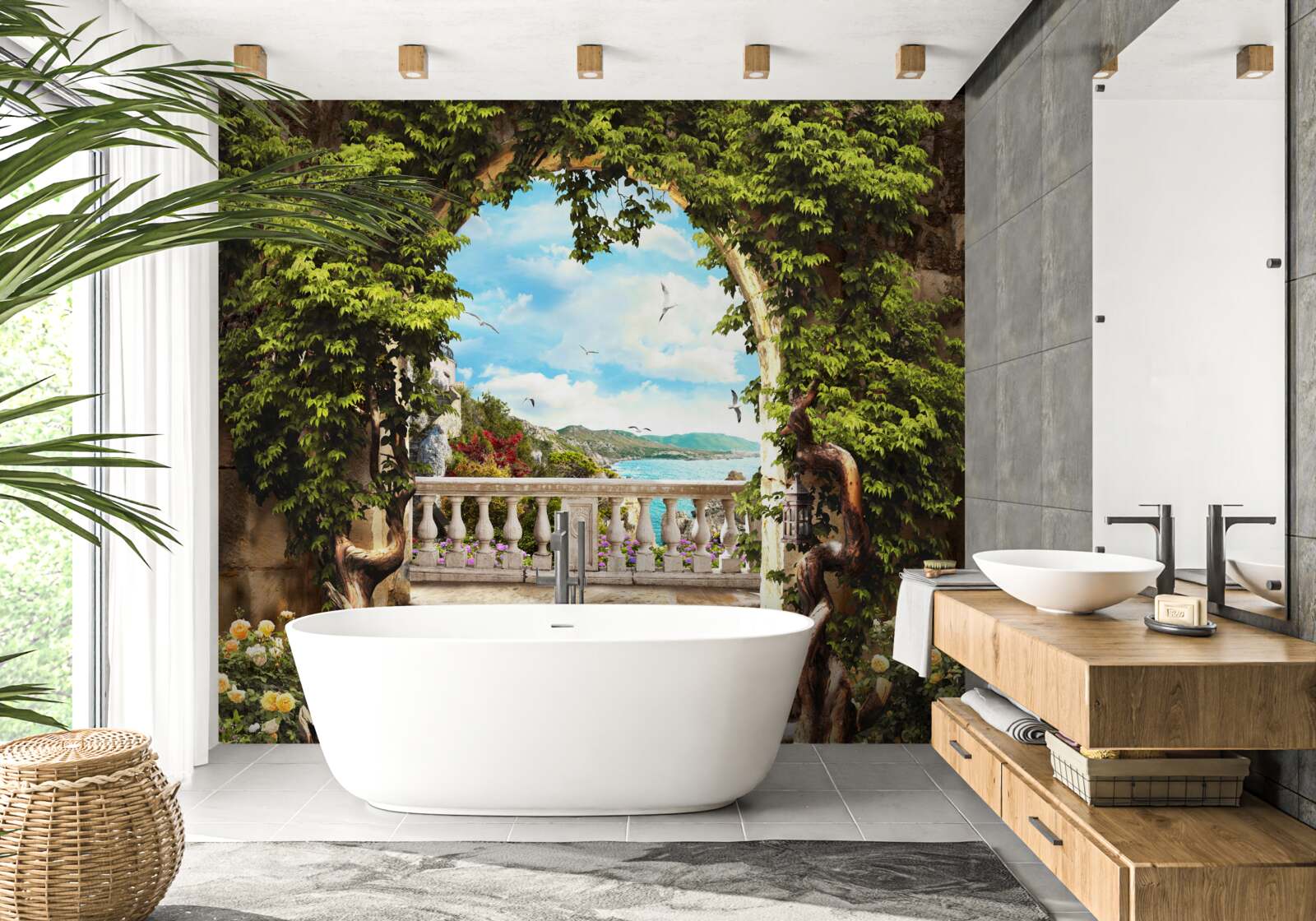 Фотошпалери сходи, що ведуть на балкон