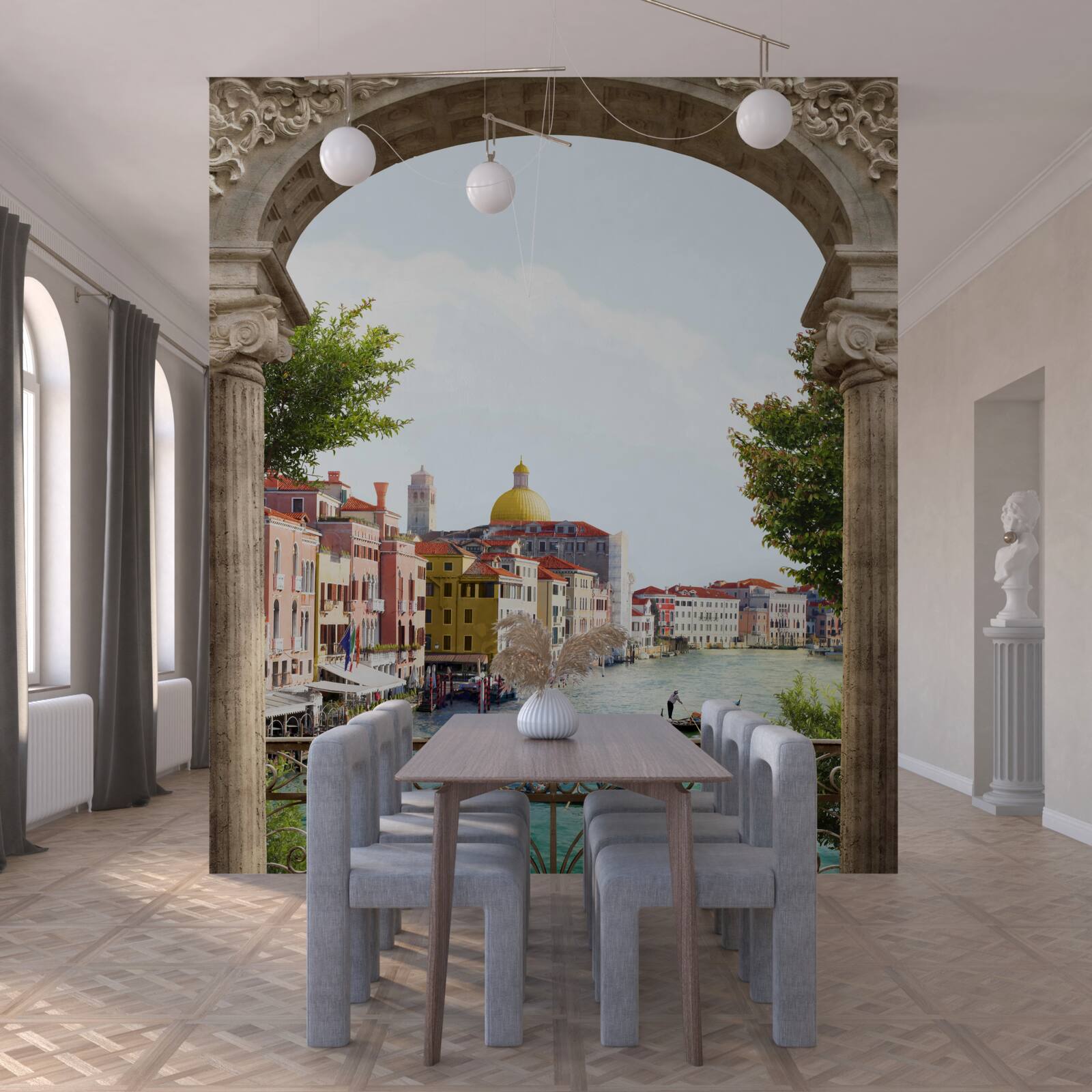 Фотошпалери Арка на терасі та чудовий краєвид