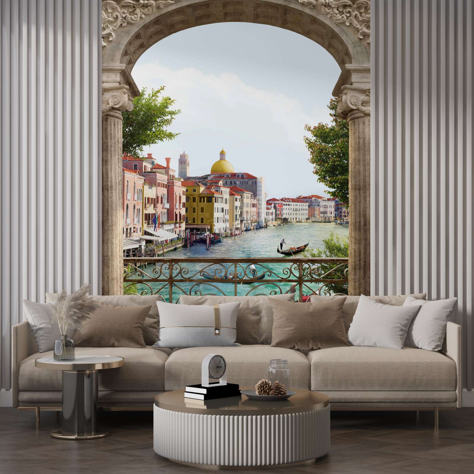 Фотошпалери Арка на терасі та чудовий краєвид