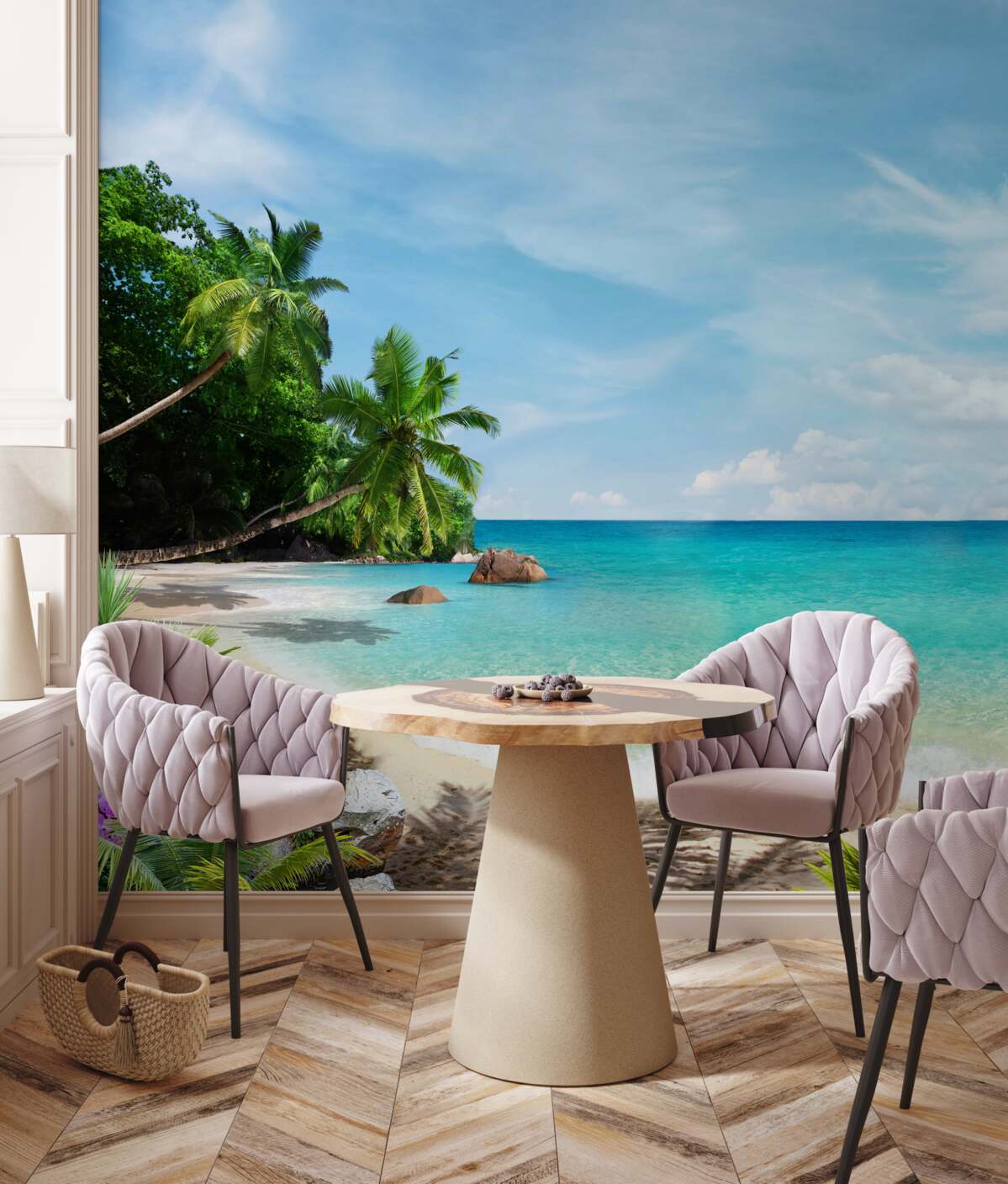 Фотошпалери пляж з піском і морською гладінню