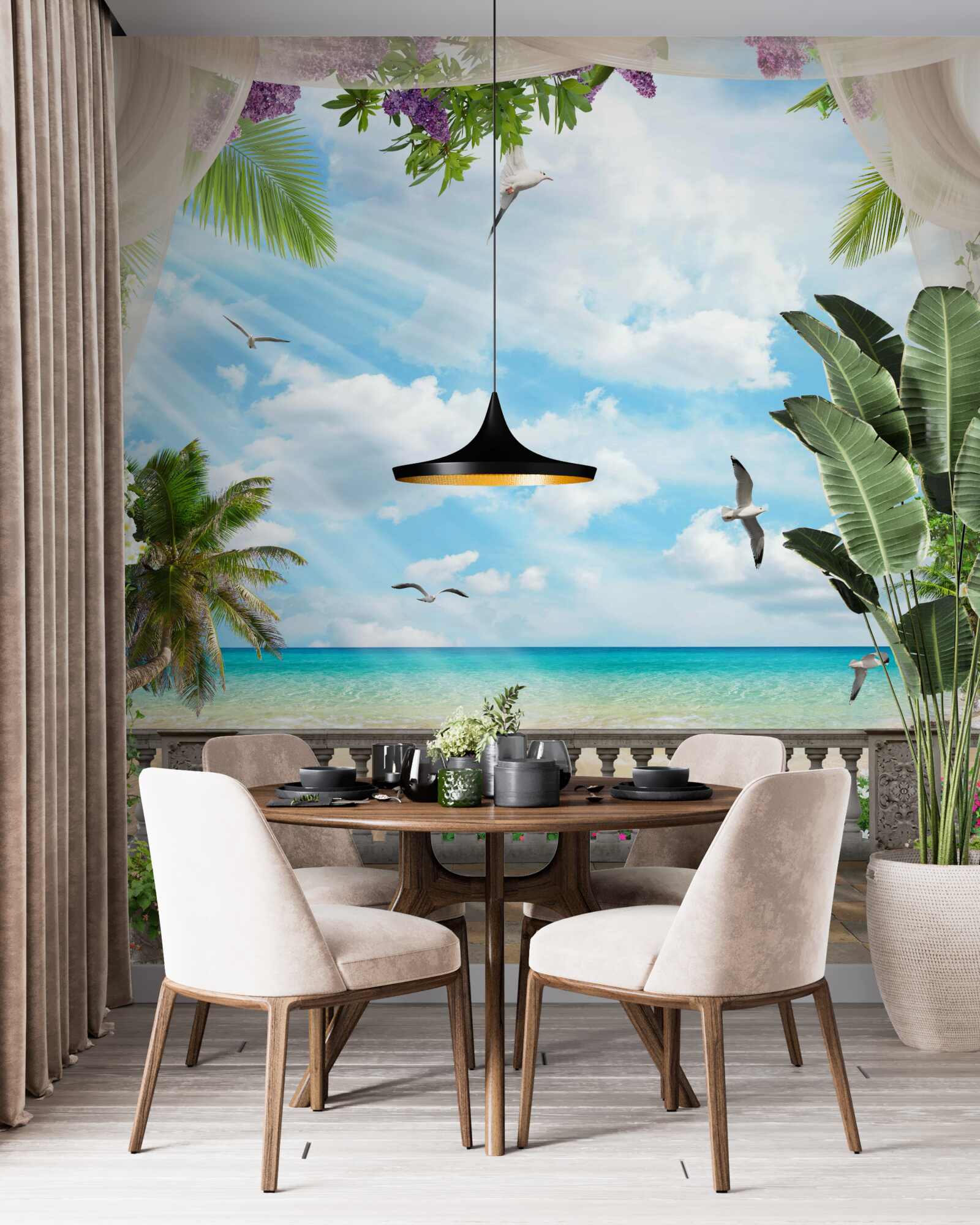 Фотошпалери тераса з чудовим видом