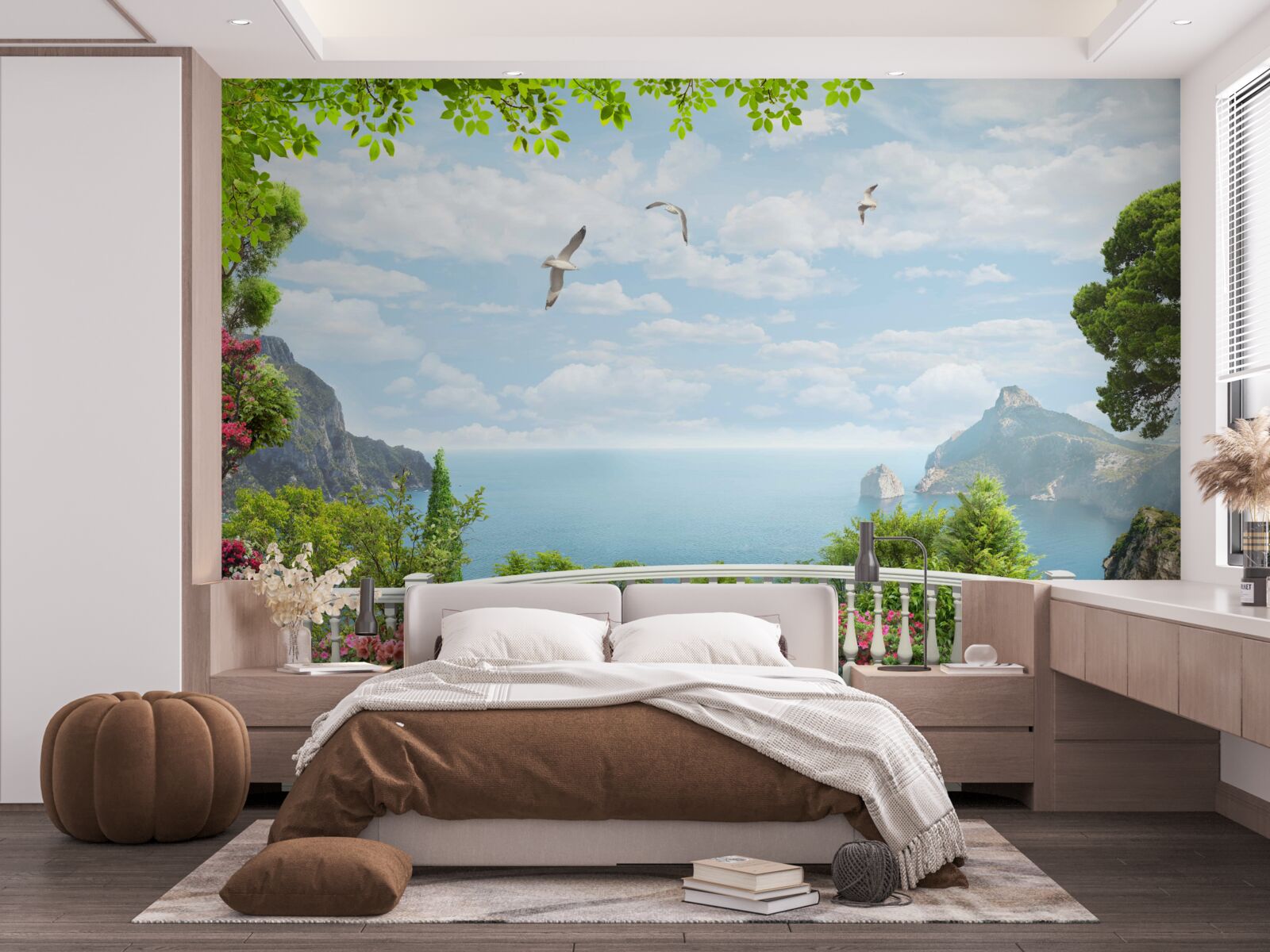 Фотошпалери панорамний вид на море з тераси