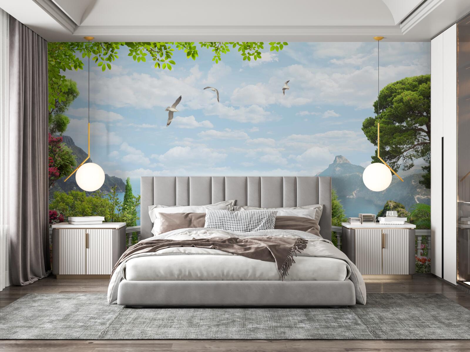 Фотошпалери панорамний вид на море з тераси