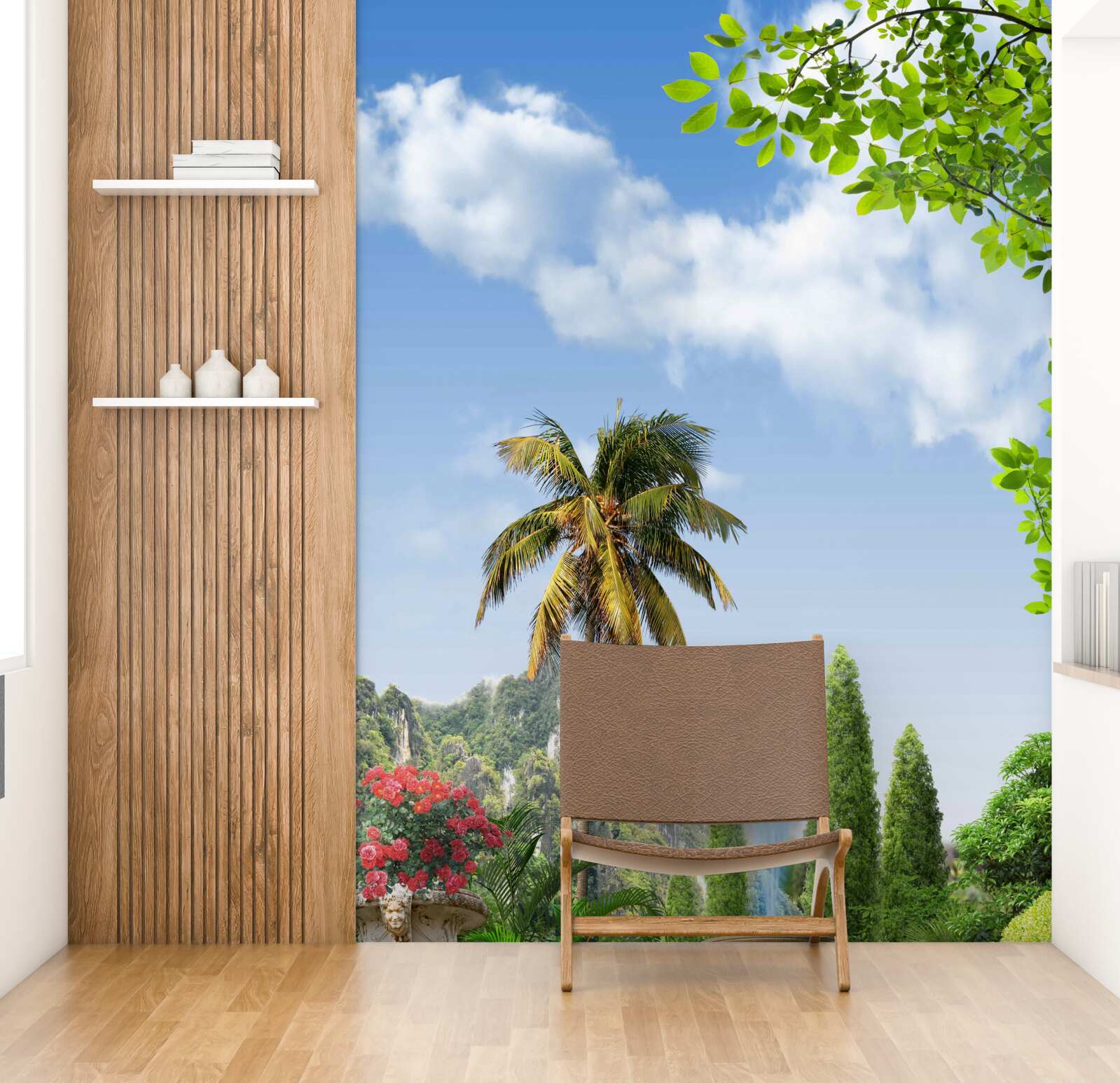 Фотошпалери павич біля сходів