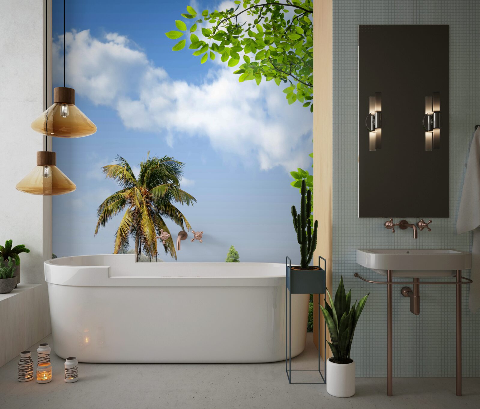 Фотошпалери павич біля сходів