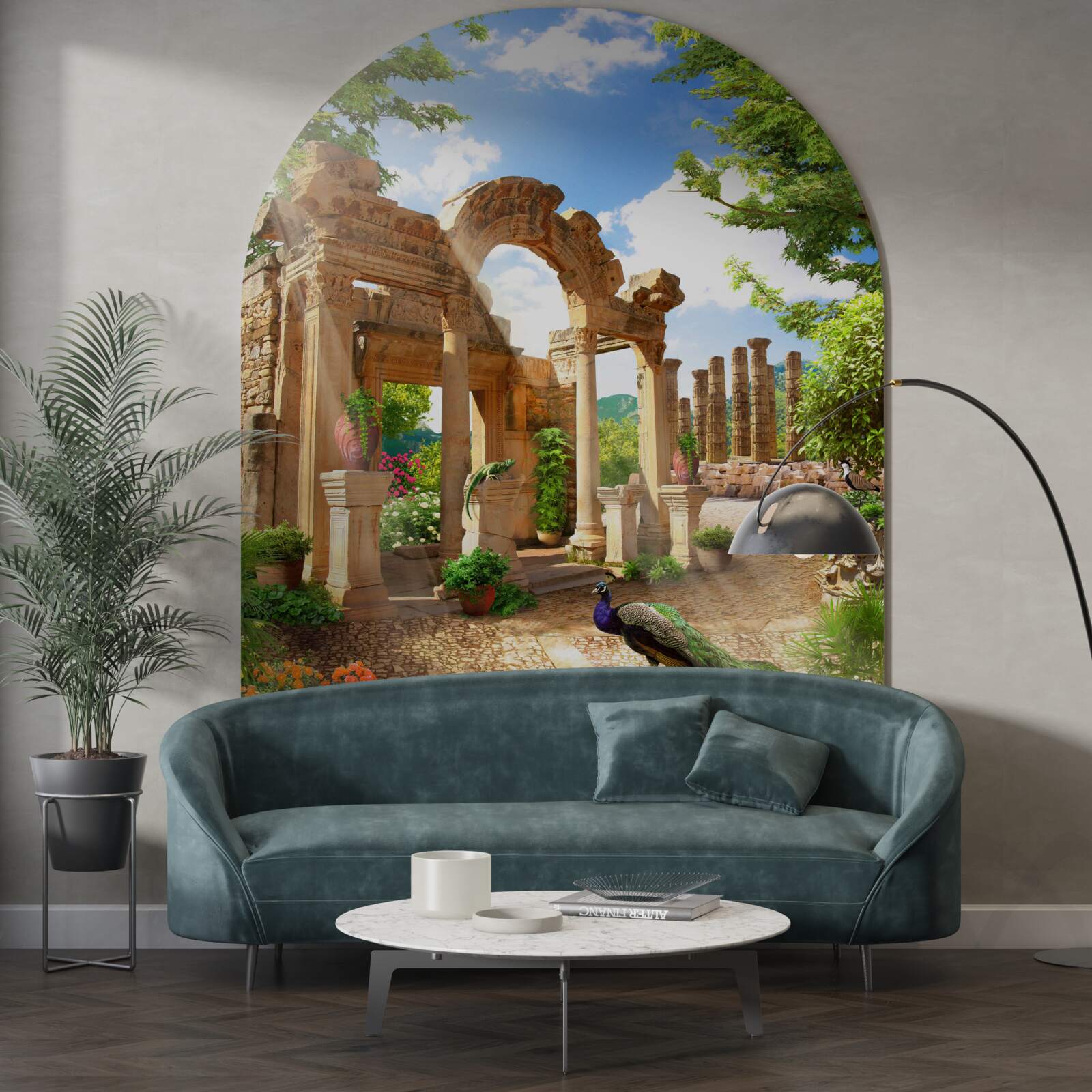 Фотошпалери арочні кам'яні конструкції з опорами