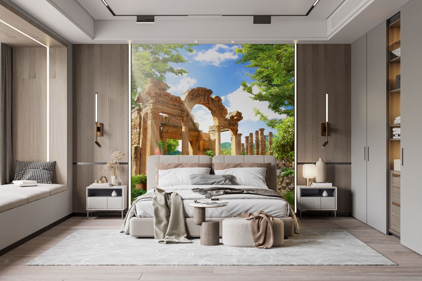 Фотошпалери арочні кам'яні конструкції з опорами