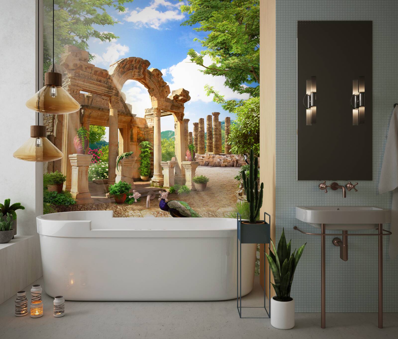 Фотошпалери арочні кам'яні конструкції з опорами