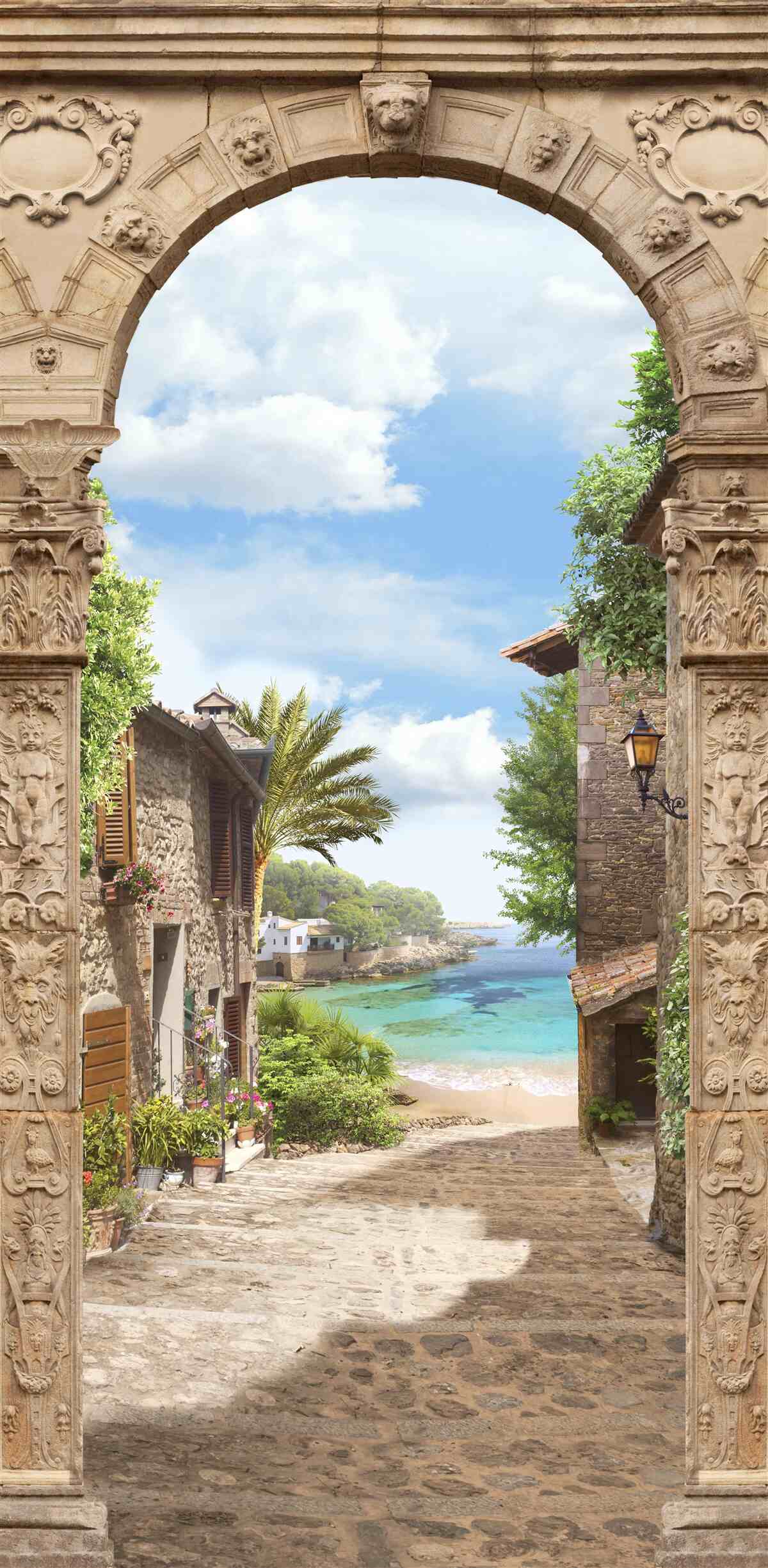Фотошпалери морська арка з мальовничим видом
