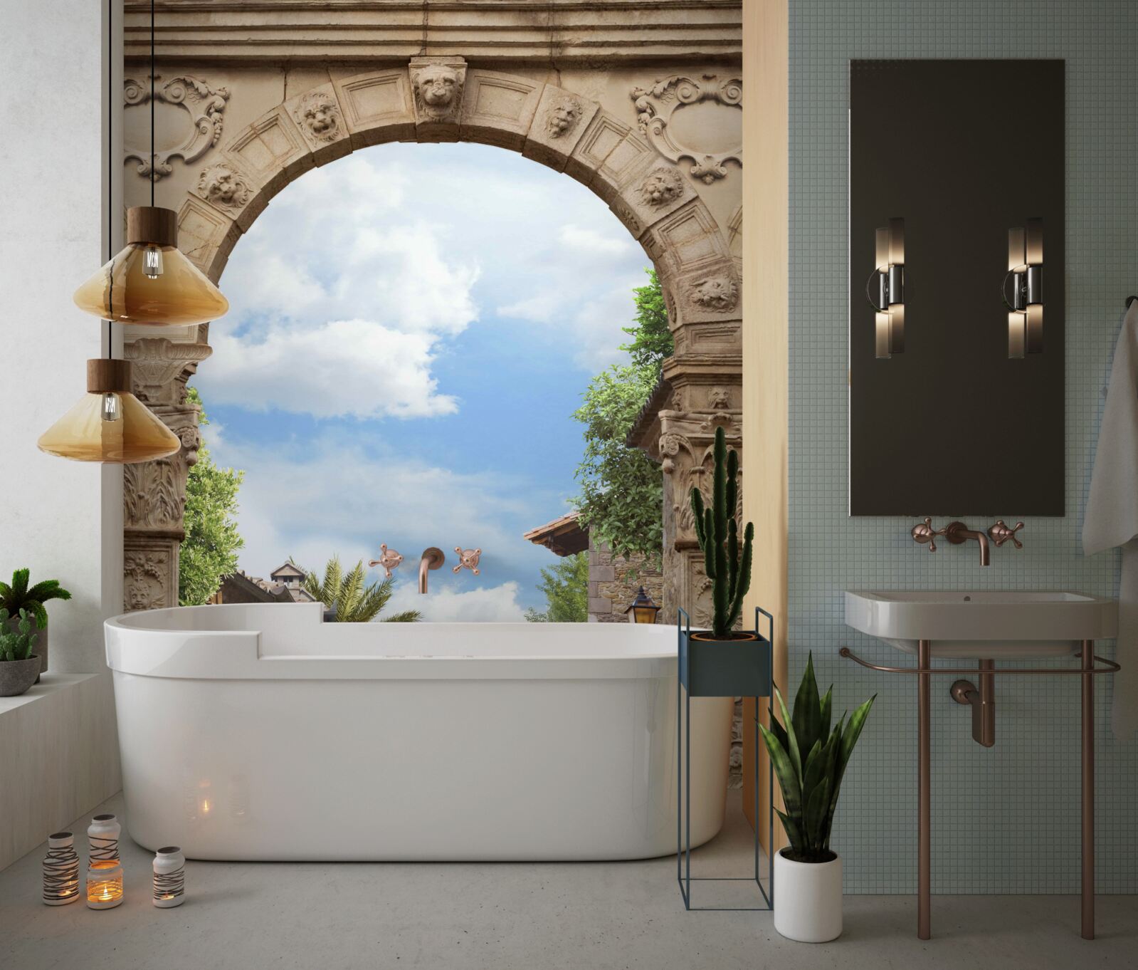 Фотошпалери морська арка з мальовничим видом