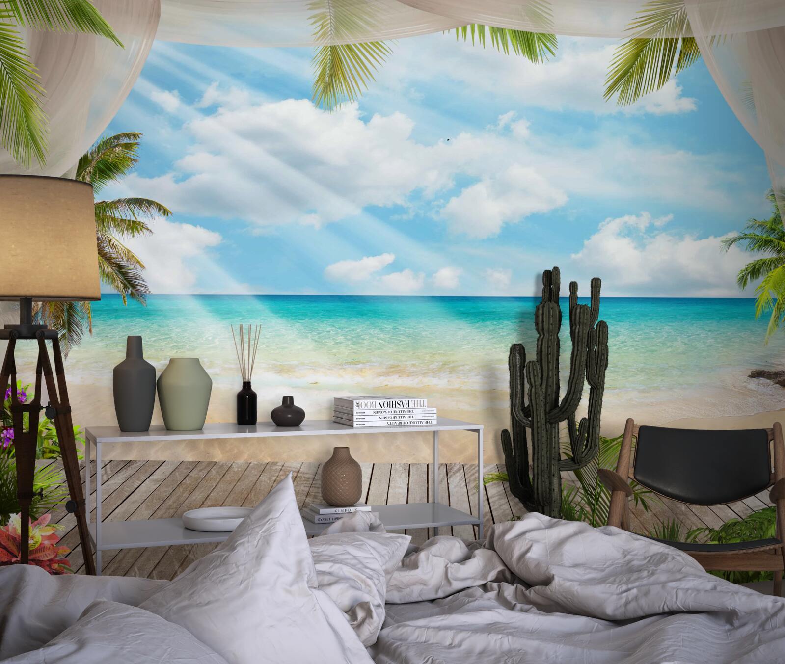 Фотошпалери шлях до океану крізь завісу