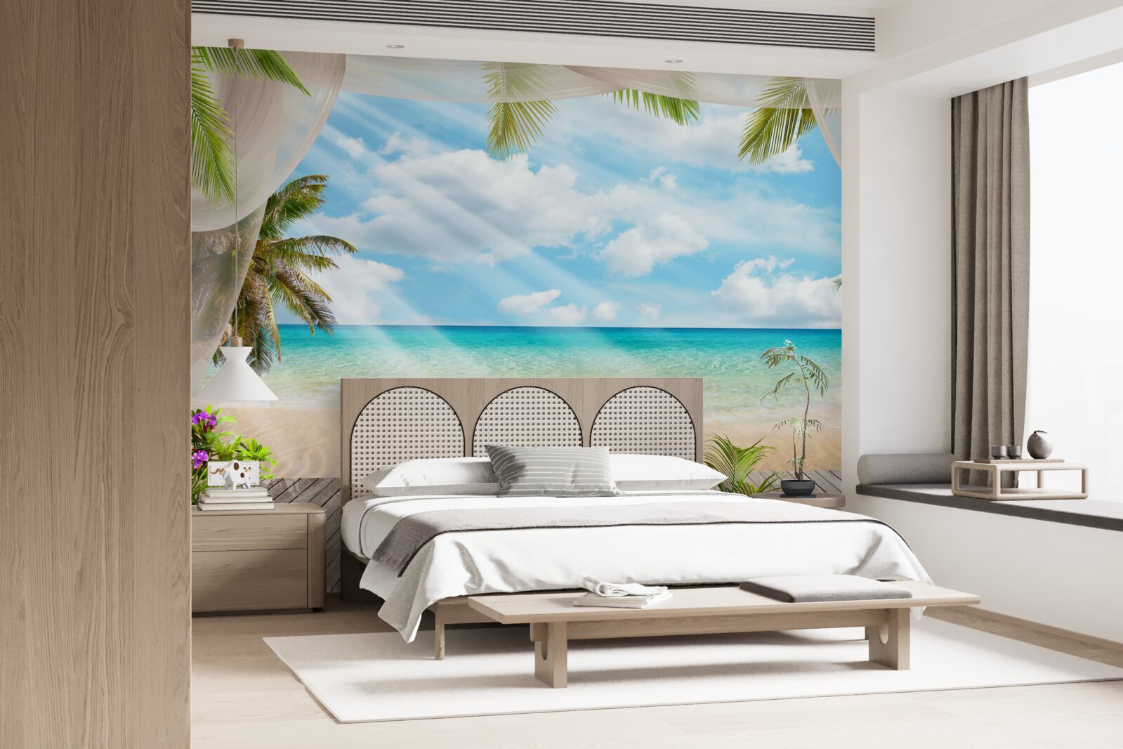 Фотошпалери шлях до океану крізь завісу