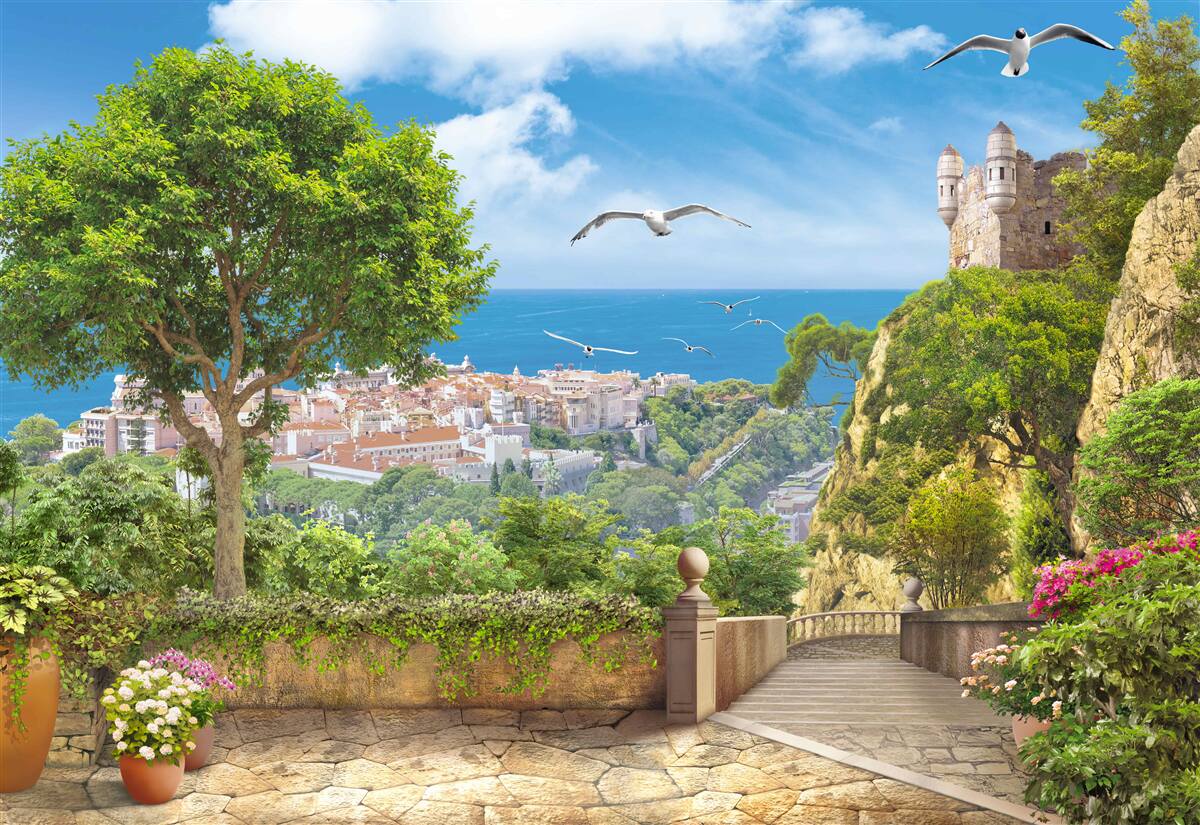 Фотошпалери місто біля океану