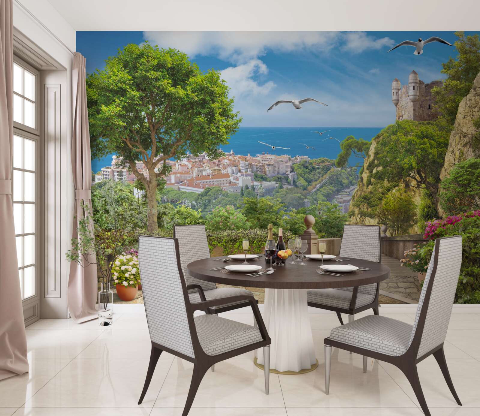 Фотошпалери місто біля океану