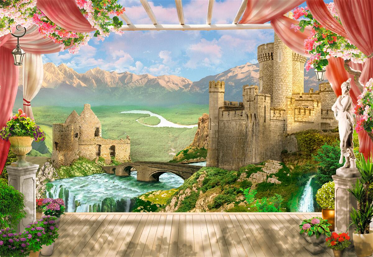 Фотошпалери панорама старовинного замку