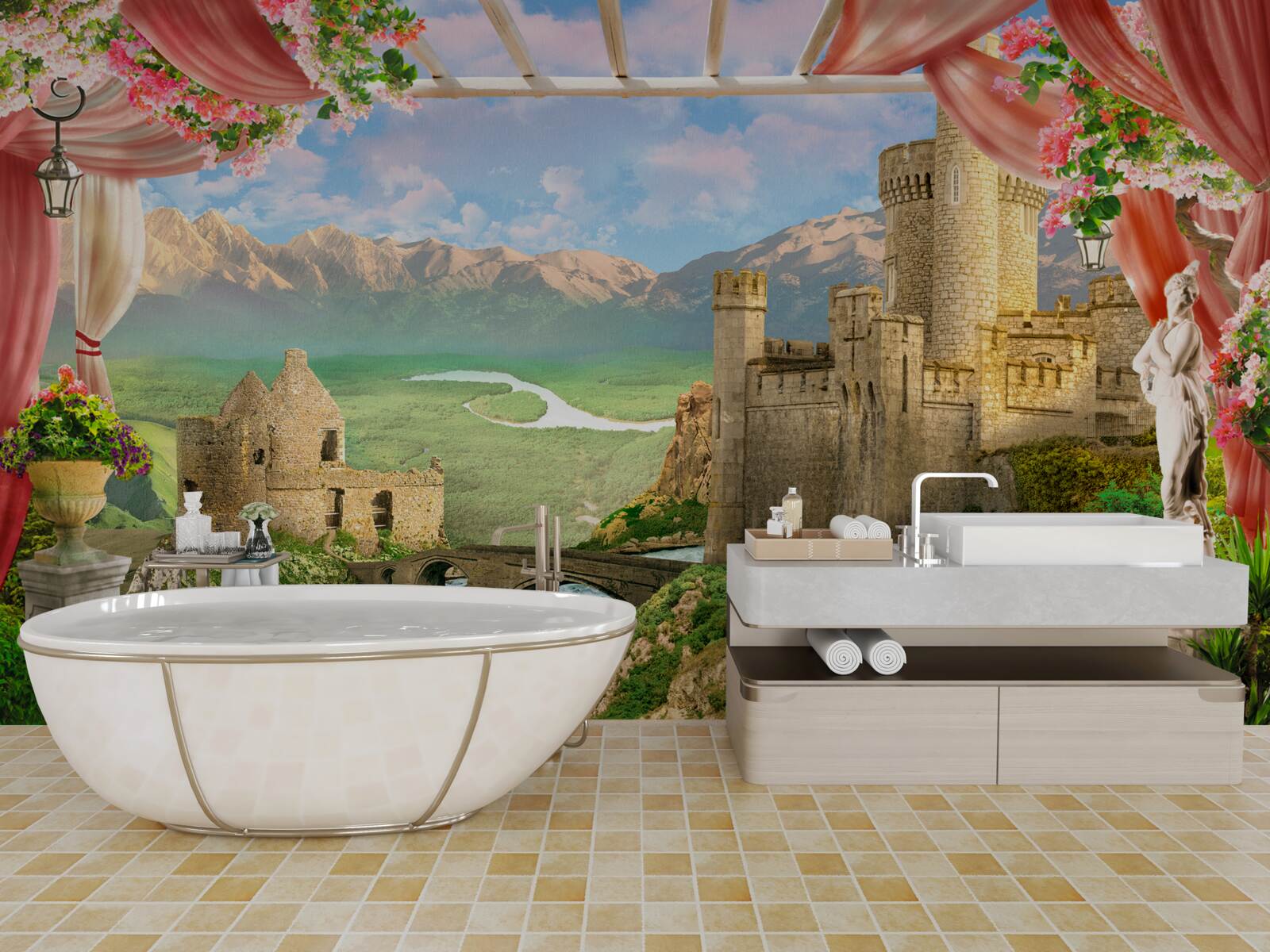 Фотошпалери панорама старовинного замку