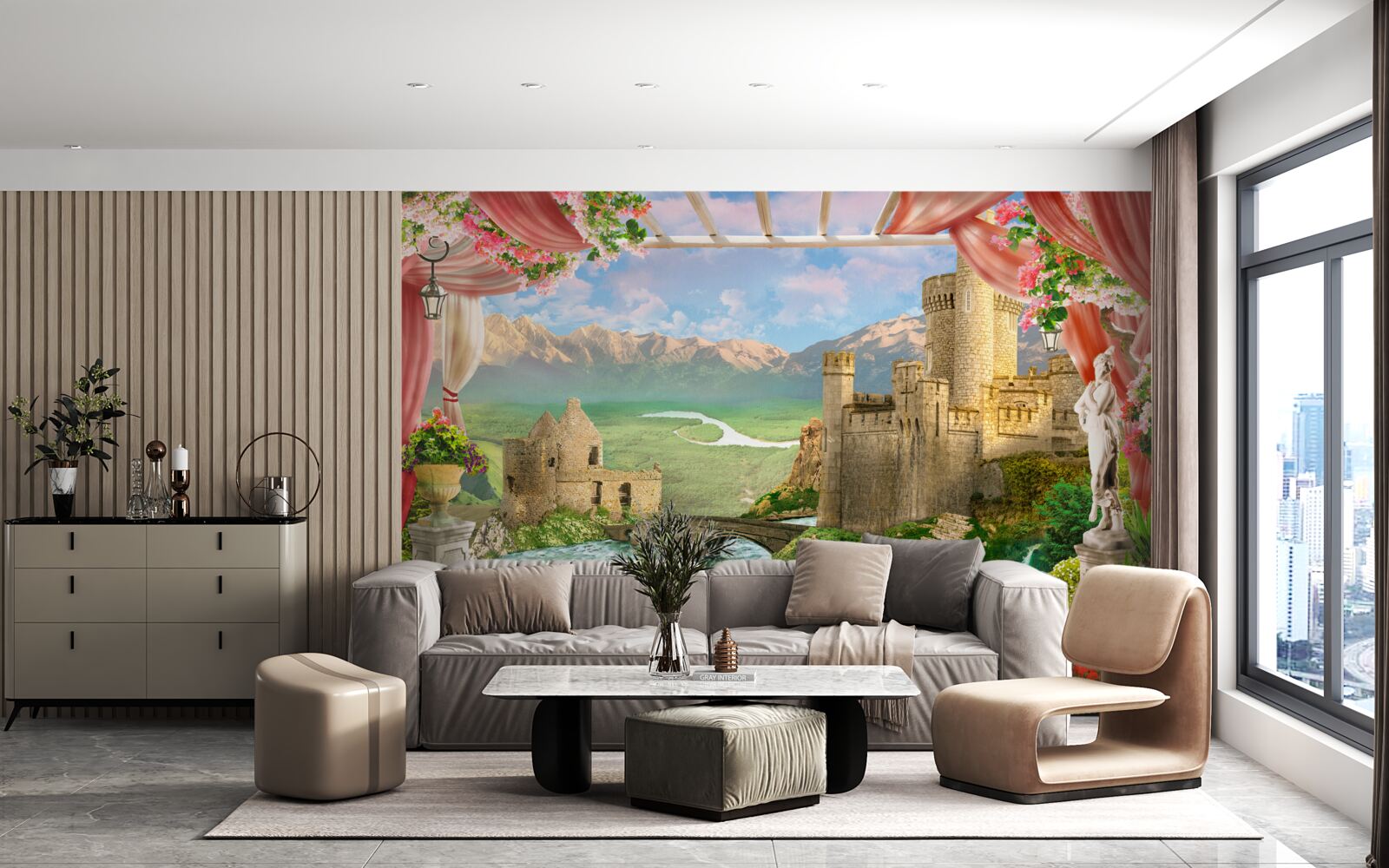 Фотошпалери панорама старовинного замку