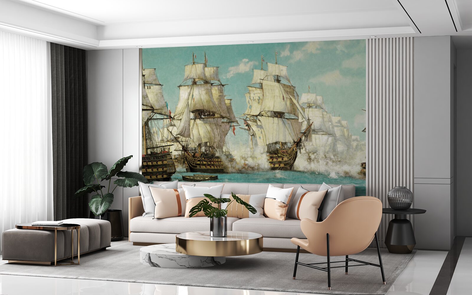 Фотошпалери великі кораблі з вітрилами