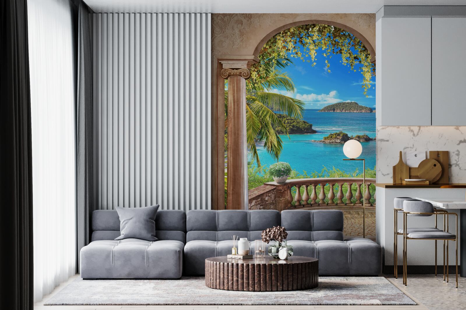 Фотошпалери балкон із захоплюючим видом