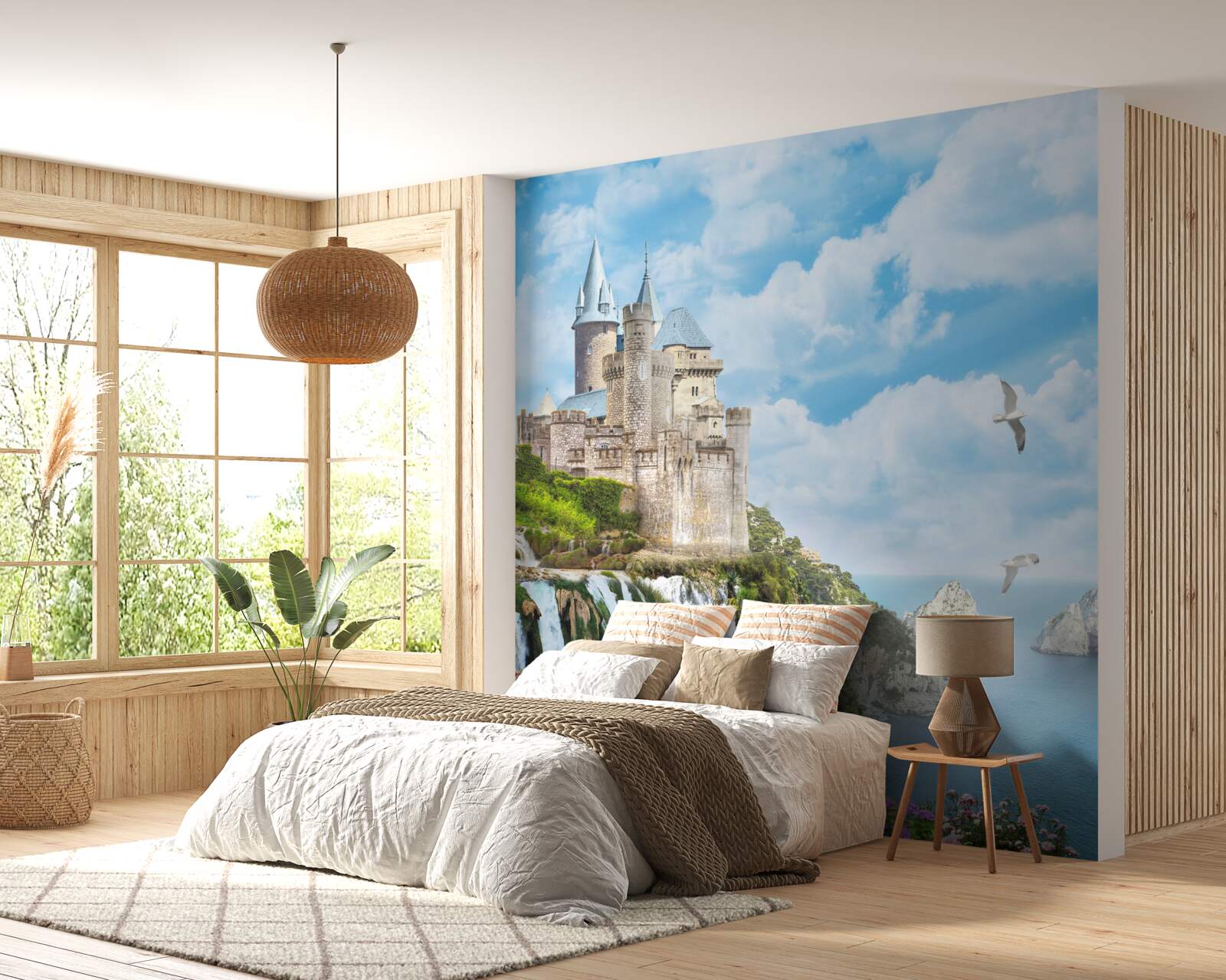 Фотошпалери чарівний палац на скелі