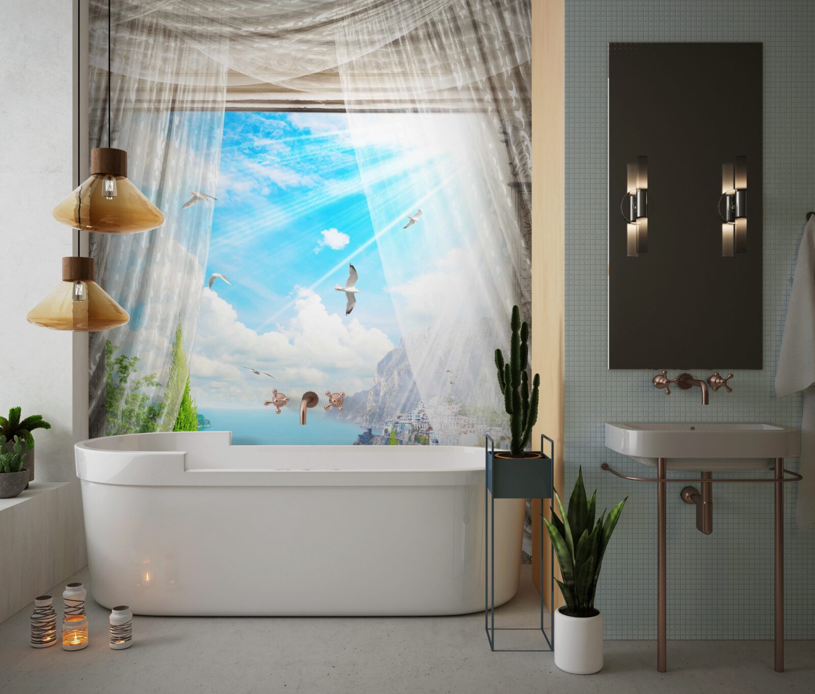 Фотошпалери вид з вікна