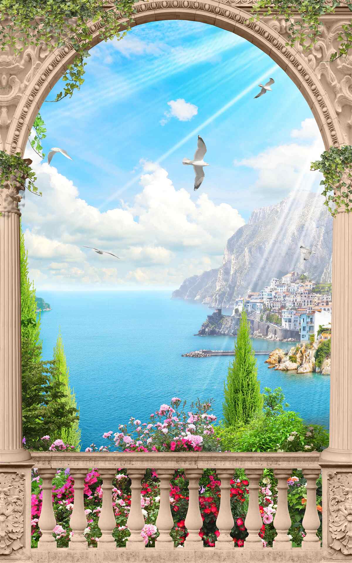 Фотошпалери морський пейзаж з вікна