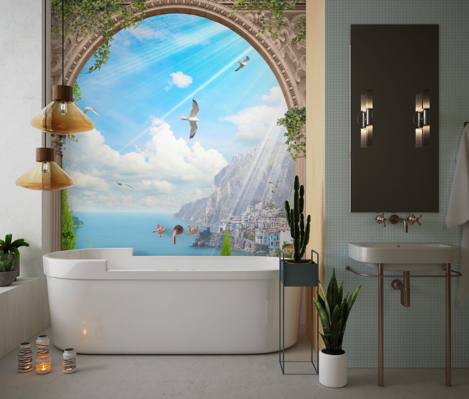 Фотошпалери морський пейзаж з вікна