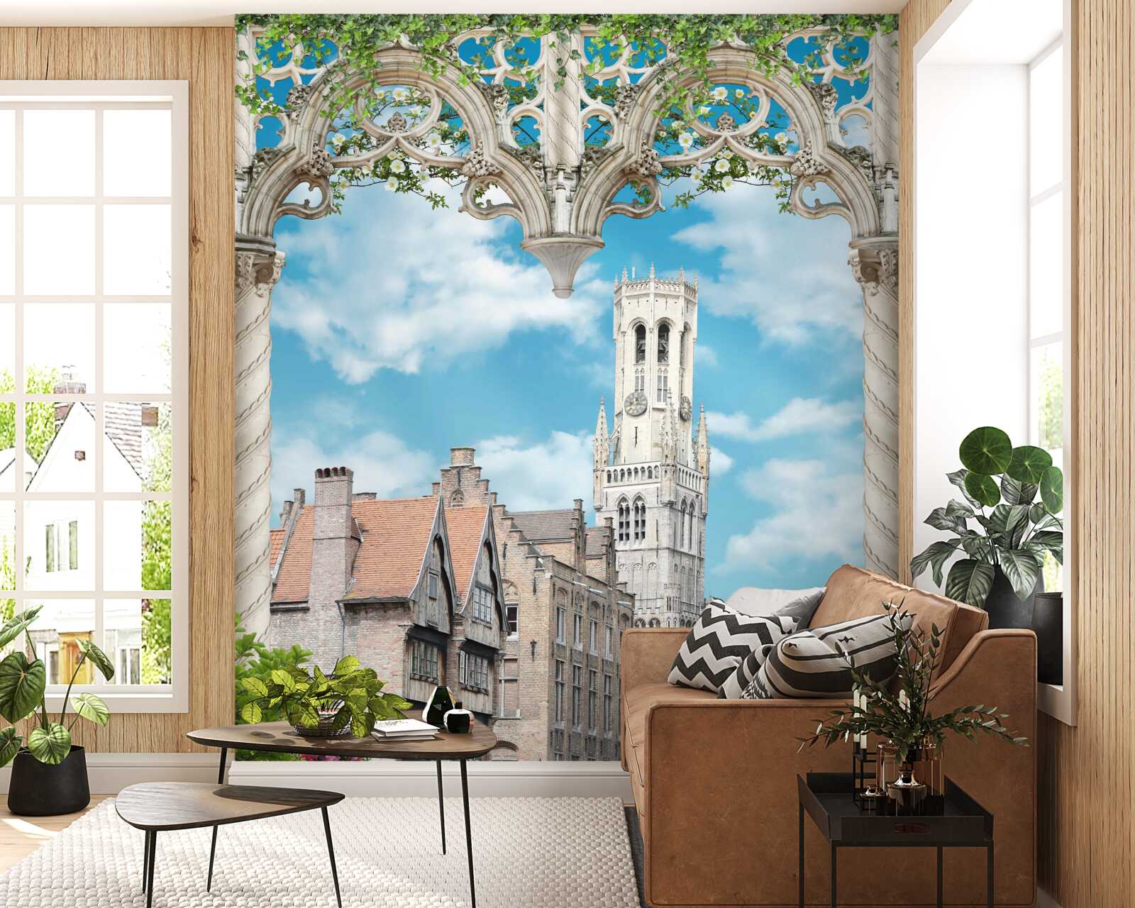 Фотошпалери панорама будівель з вікна