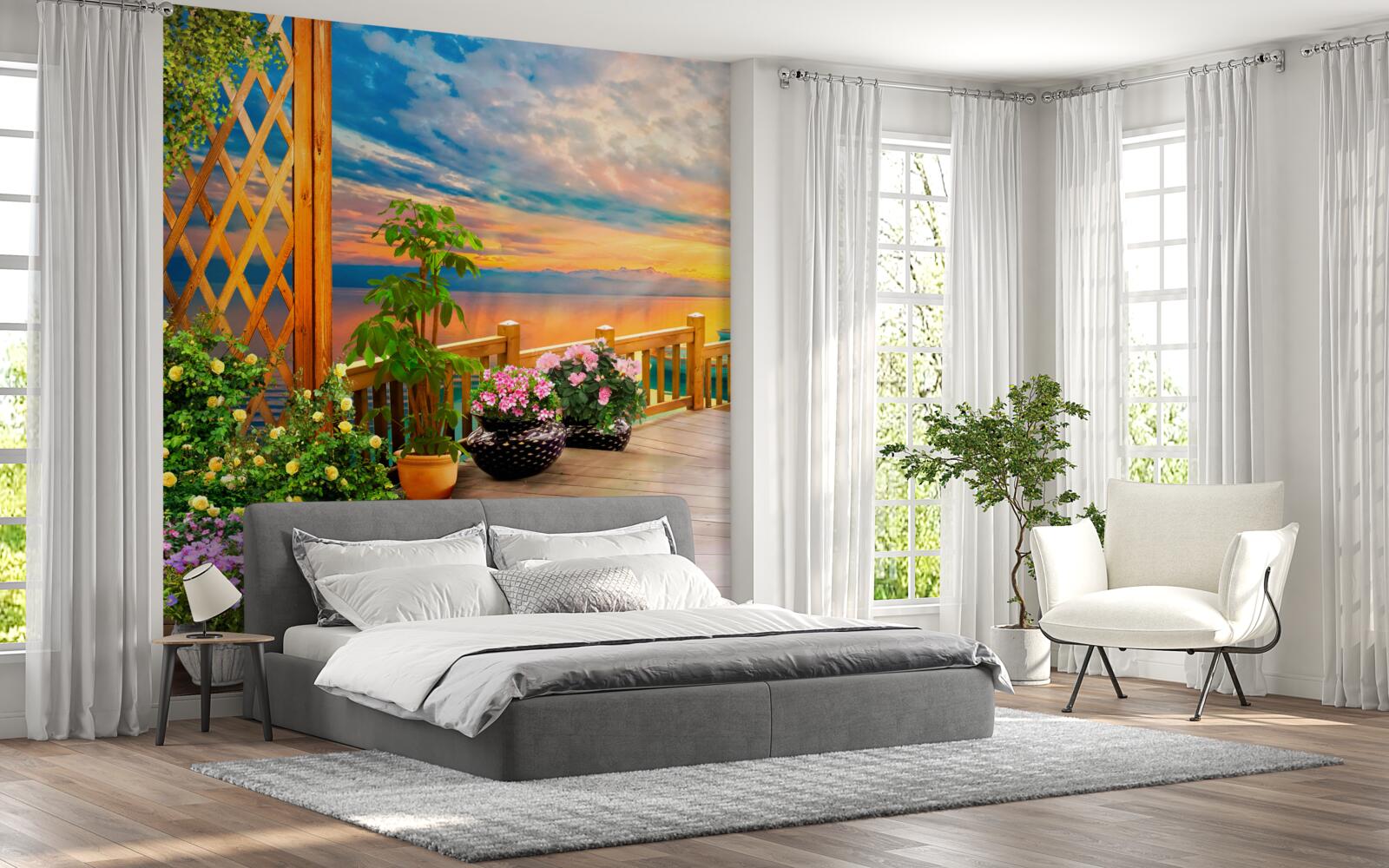 Фотошпалери квіти в горщиках різних типів