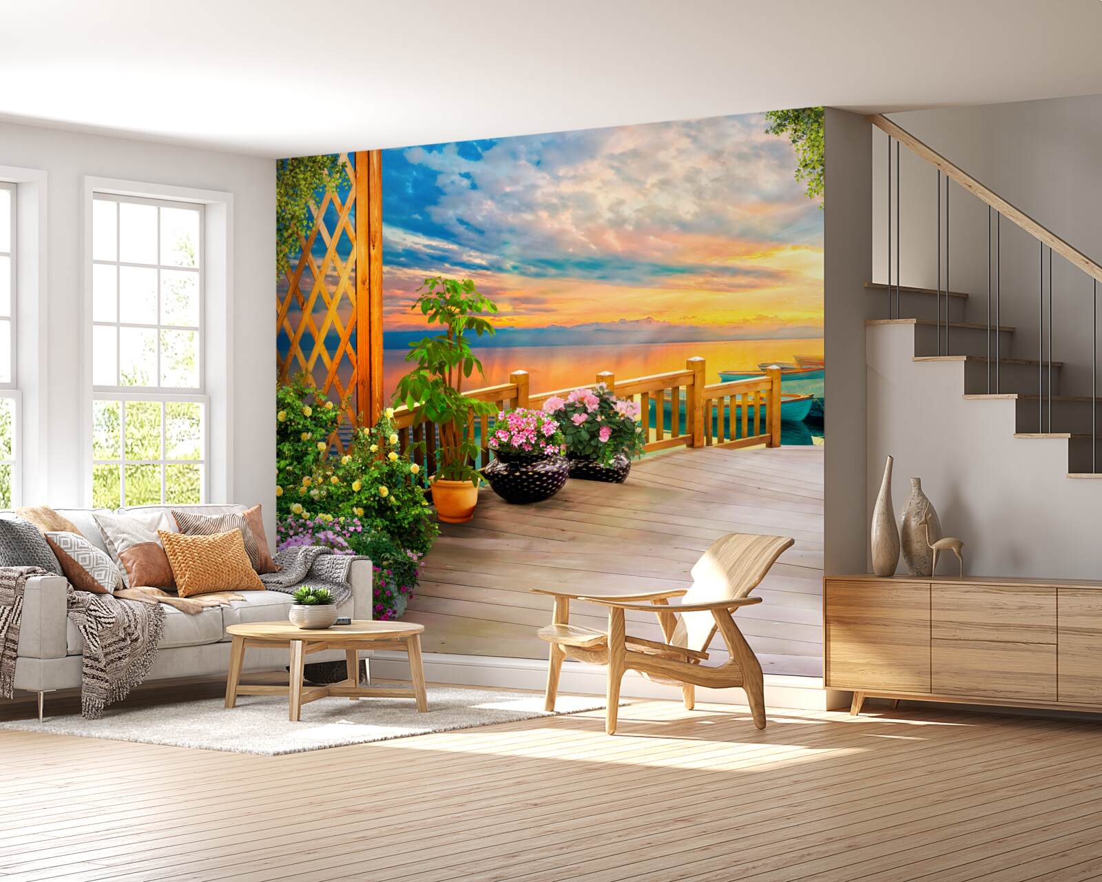 Фотошпалери квіти в горщиках різних типів