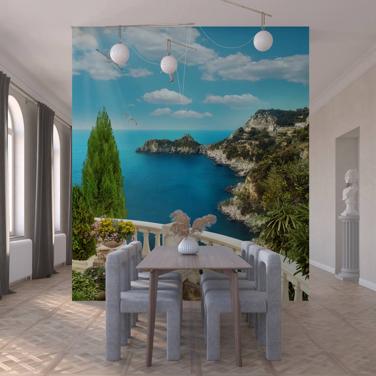 Фотошпалери вид на море з балкона