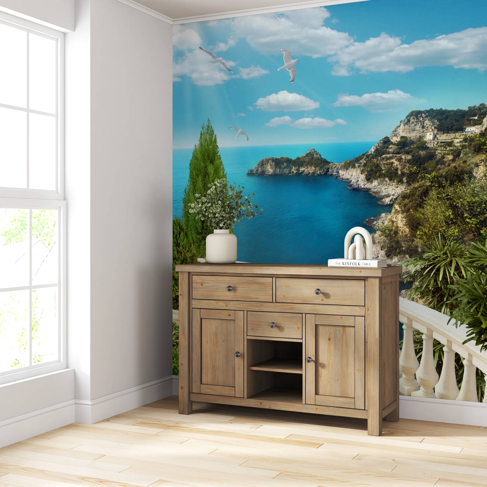 Фотошпалери вид на море з балкона