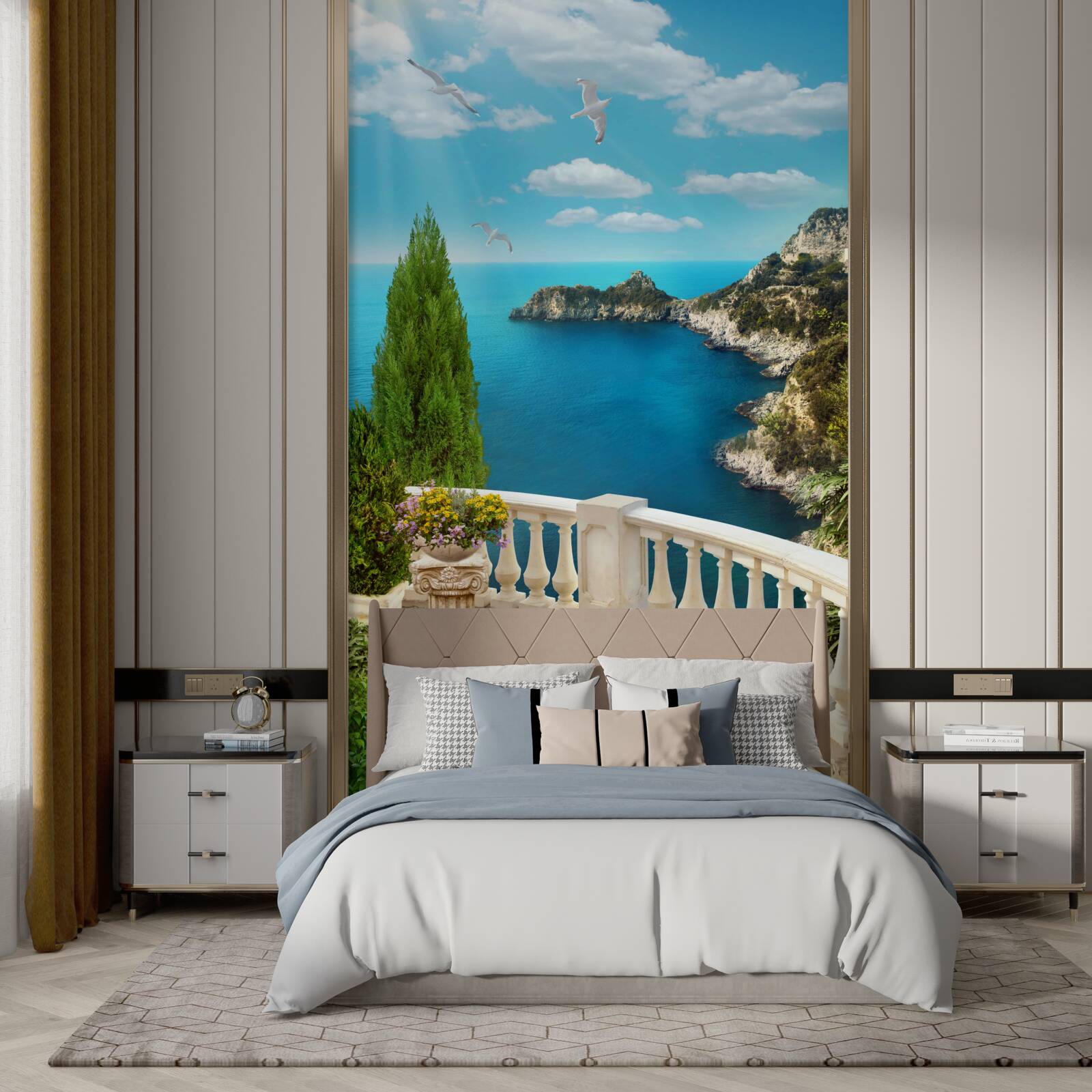 Фотошпалери вид на море з балкона