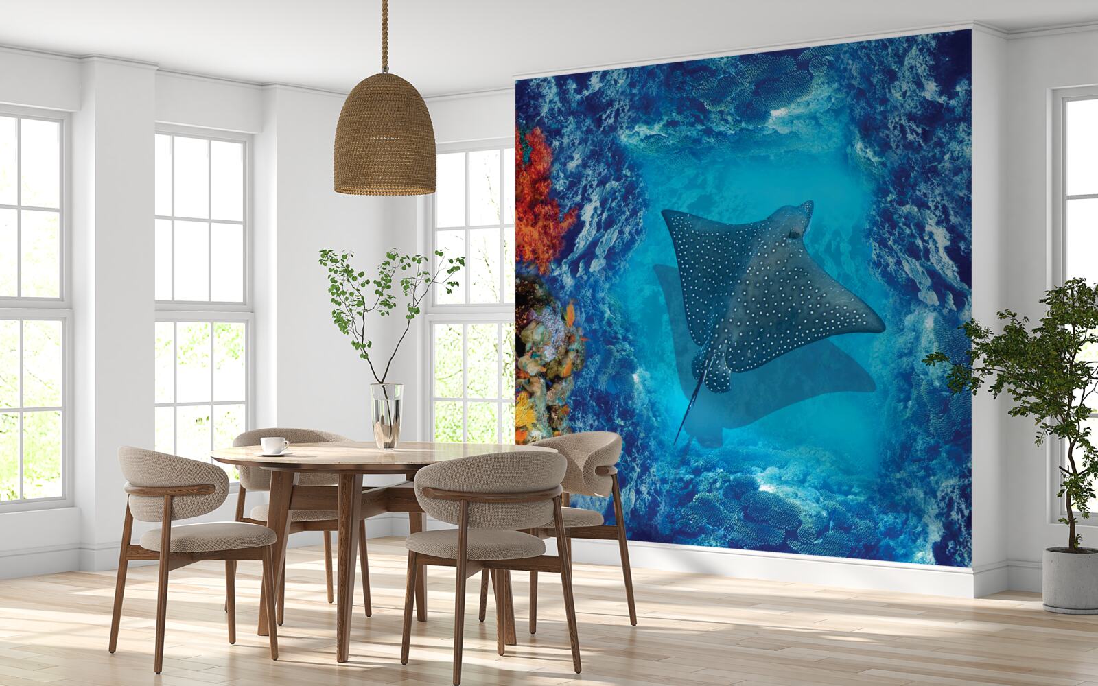 Фотошпалери плавучий скат