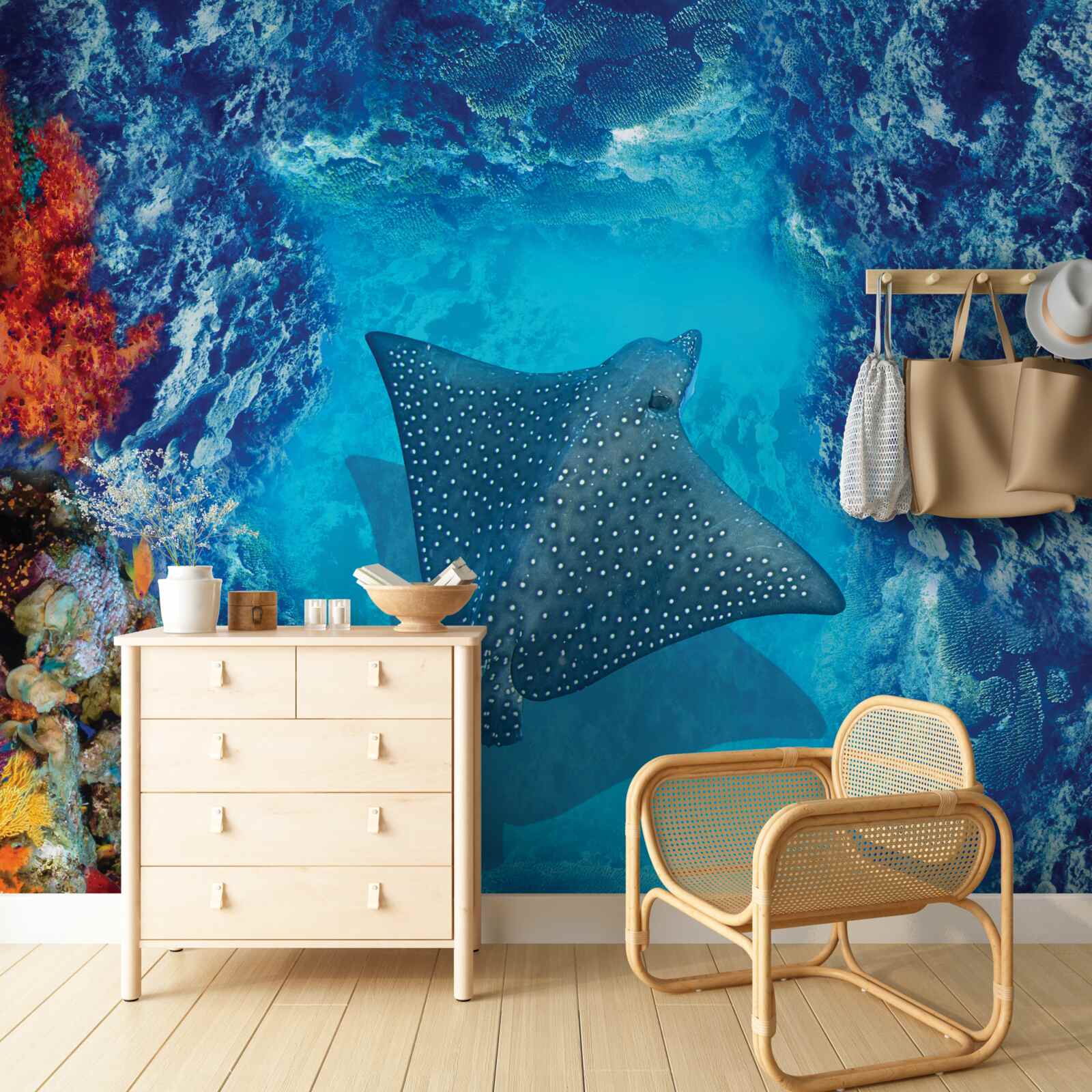 Фотошпалери плавучий скат