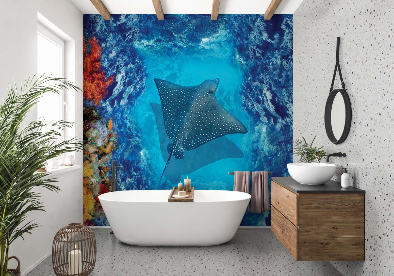 Фотошпалери плавучий скат