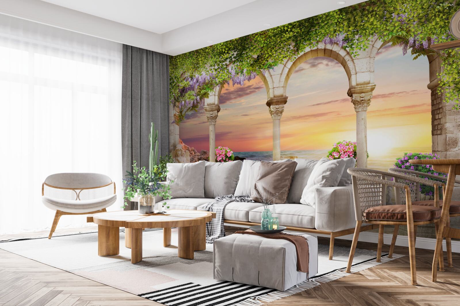 Фотошпалери квіткова веранда