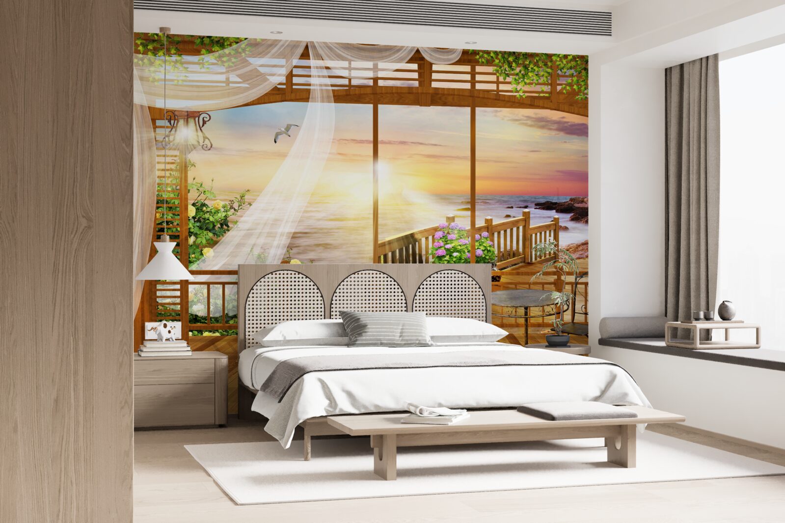 Фотошпалери гарний балкон з дивовижним краєвидом