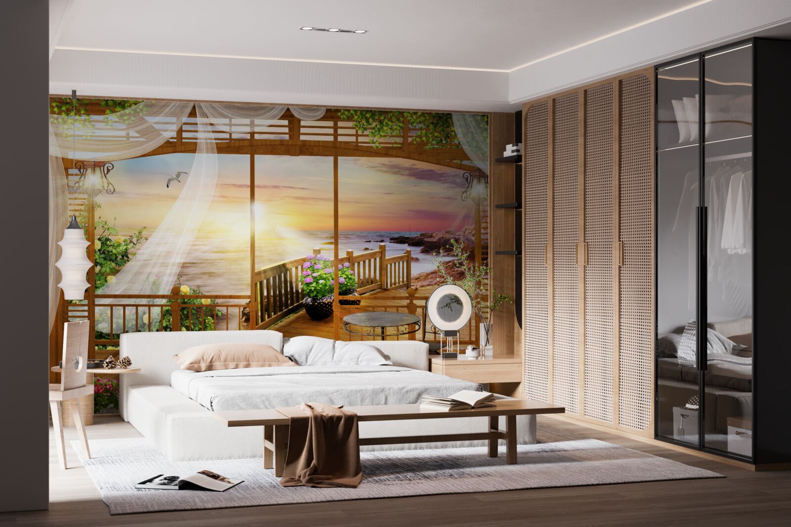 Фотошпалери гарний балкон з дивовижним краєвидом