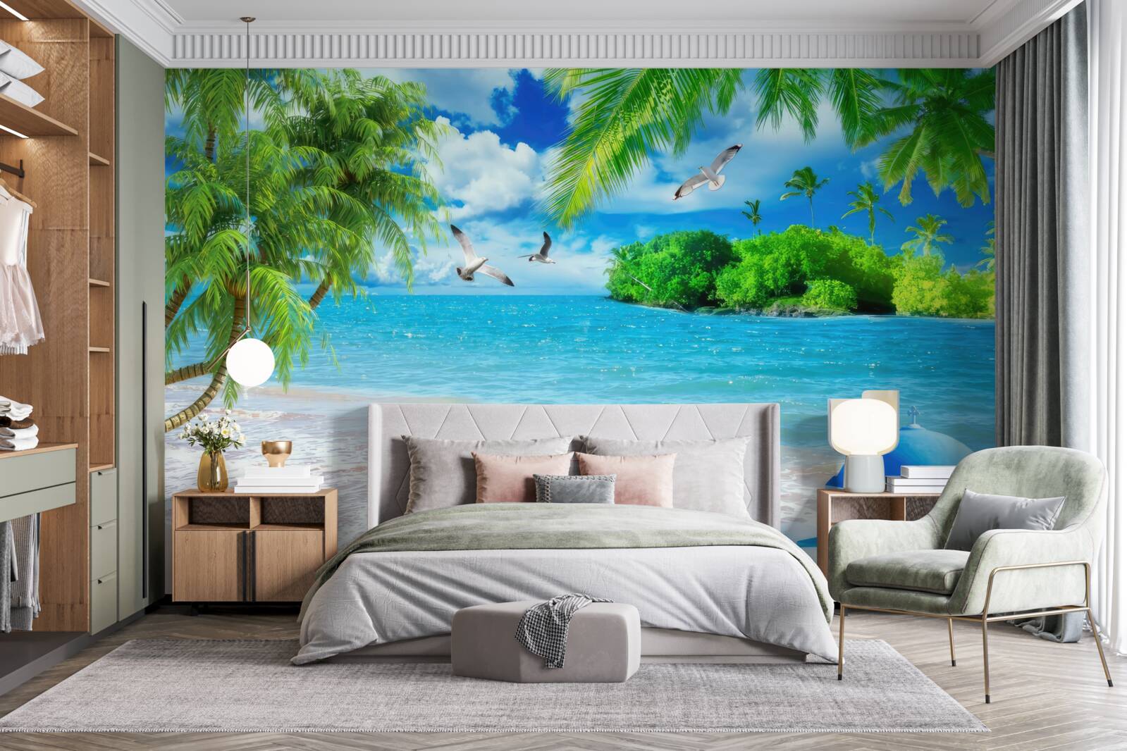 Фотошпалери храм на березі моря