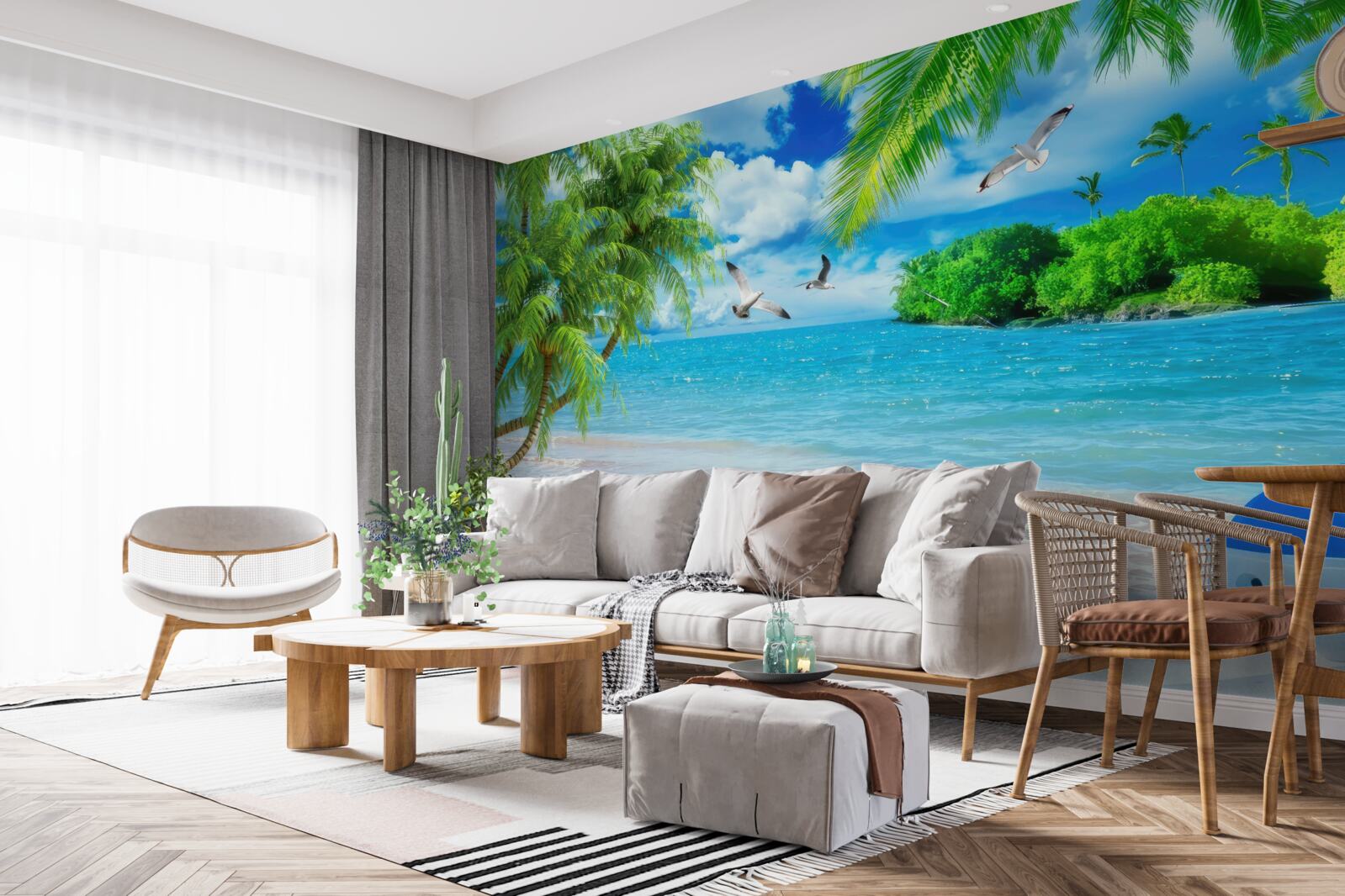 Фотошпалери храм на березі моря