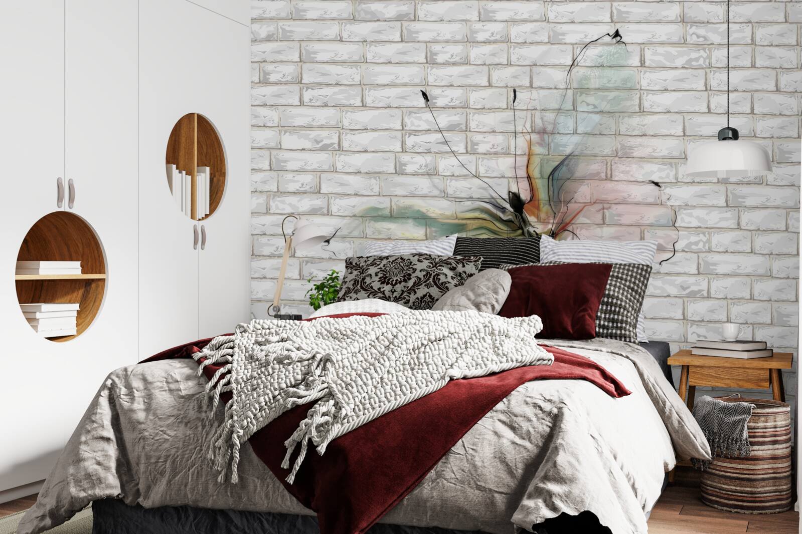 Фотошпалери метелик з прозорими крилами на стіні